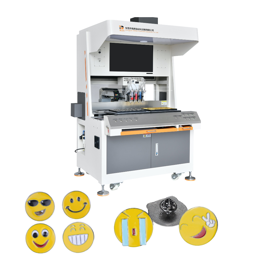 Automated Gay Pride Pin Filling Machine - Enamel Badge Production Equipment